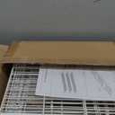 KEETDY 3-Tier Long Shoe Rack for Closet Metal Shoe Organizer for Entryway, Wide Stackable Shoe Storage Shelf with Sturdy Wire Grid for Closet Floor, Bedroom, White (11.4x43x24.4)