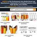 24 PACK, 12 OZ Reusable Plastic Juice Bottles with Caps, Plus 24 Labels & 2 Silicone Funnels - Clear Juicing Bottles for Juice, Smoothies, Ginger, Tea, Coffee - Food Grade & Leakproof Travel Bottles