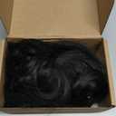 REECHO 12" Ponytail Extension, Classic Loose Curly Wavy Claw Clip Pony tails Hair Extensions Hairpieces for Women - Black