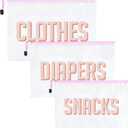 3pcs Hospital Bag Organizing Pouches for Labor and Delivery, Maternity Essentials Diaper Bag Organizer for Mom Travel (White, Large)