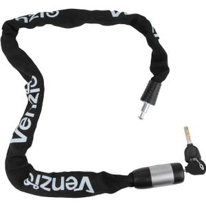 Venzio Bike Chain Lock, 3FT (900mm) Heavy Duty Anti-Theft Bicycle Lock with 2 Keys, 6mm Thick Steel Chain, Waterproof Sleeve and Zinc Alloy Core, Ideal for Scooter, Fence, Gate, Motorcycle