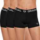 G Gradual Women's Spandex Compression Volleyball Shorts 3" /7" Workout Pro Shorts for Women (Large, 3 Pack:black/Black/Black)