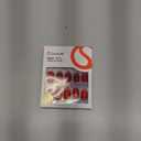 Curvlife Oval Press On Nails Short  Soft Gel Cat Eye Salon Quality Ruby Luxe Glossy Red Fake Nails with Glue, Long Lasting Daily False Nail Tips for Women