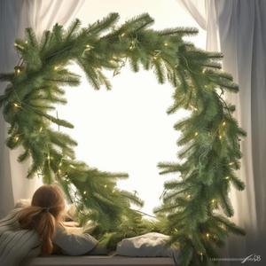 Christmas Decorations Garland Pine Collection Indoor Outdoor 79 inch Long for Christmas Xmas Holiday Season Mantel Fireplace Table Runner Centerpiece (Green Pine Garland 79 inch)