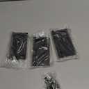 3 Pack Black Door Hinges 4 Inch, Exterior Door Hinges with Square & 5/8" Radius, Removable Pin, Perfect for Heavy-Duty Front & Back Door, Antirust & No Squeaks