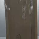 Flash Furniture Lourdes Set of 2 Indoor/Outdoor Commercial Bistro Stack Chairs - White/Gray PE Rattan Back and Seat - Natural Bamboo Print Aluminum Frame