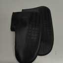 Silicone Anti-Skid Shoe Covers Zipper Waterproof Rain Boots Protective Overshoes for Outdoor Activitiesc Black, Size: M