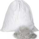 Bulk 10/90 Goose Down Feather Blend - Gray - Premium Quality Fill for Pillows, Bed,Throw, Couch, Side Sleeper Pillow - RDS Certified -5 lbs