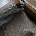 Counter Height Bar Stools Set of 4, Bar Stool with Soft Cushion Low Backrest Modern Barstools for Kitchen Island or Bar, Walnut, 26 Inch