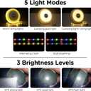 OGERY Camping String Lights, 4 in 1 Quick Storage 32.8FT Rechargeable Tent Lights String with 8 Lighting Modes, Hanging Waterproof Portable LED Lamp for Outdoor Patio Awning Garden Party Essentials (Green)