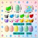 24 Pack Prefilled Easter Eggs with Axolotl Mochi Squishy Toys, Easter Basket Stuffers, Easter Eggs Filled Mini Squishy Toy, Party Favors for Kids, Easters Gifts, Classroom Exchange