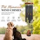 Pet Memorial Wind Chimes 28”, Dog Cat Memorial Gift for Loss Dog Sympathy