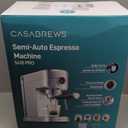 CASABREWS 5418 PRO Espresso Machine 20 Bar, Upgraded Espresso Maker with Powerful Steam Milk Frother, Stainless Steel Coffee Machine with Fast Heating System for Cappuccino, Latte, Silver