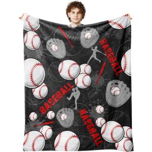 Baseball Blanket for Boys Kids, Baseball Gifts for Boys, Soft Baseball Room Decor Blanket Bedding 40x50 in