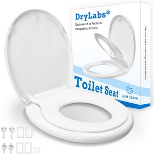 Round Toilet Seat with Built-In Toddler Seat 16.5" - Soft Close for Child & Adult, Potty Training Seat, Durable PP Toilet Seat, Easy Installation & Removal, Fits Most Toilet Bowls