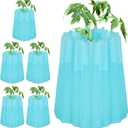Geetery 6 Pcs Gardener Insulating Plant Protector Early Season Plant Protector Wall of Water Tomato Gardening for Antifrost Cold Weather