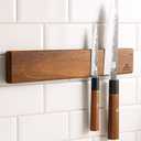 Magnetic Knife Strips, Magnetic Knife Holder for Wall 16 Inch, Acacia Wood Knife Magnetic Strip Use as Knife Bar, Knife Holder for Kitchen Utensil Organizer, Without hooks