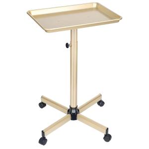 FWOD BIBTO Salon Tray, Champagne Gold Salon Rolling Tray with Adjustable Height, Hair Stylist Tray, Suitable for Tattoo Tray and Dental Tray