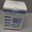 TUREWELL Water Flossing Oral Irrigator, 600ML Dental Cleaner 10 Adjustable Pressure, Electric Oral Flosser for Teeth/Braces, 8 Replacement Jet Tips for Family (White)