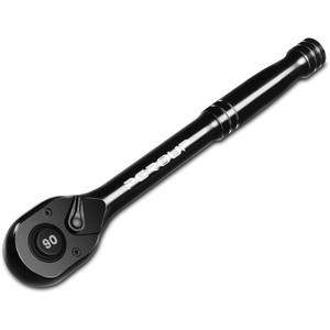 1/2-Inch Drive Ratchet Wrench, 90 Tooth Reversible Ratchet, 4-Degree Swing, Ergonomic Handle, Chrome Alloy Made, Quick Release Ratchet Wrench for Repairing, Home