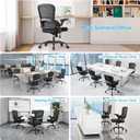 TRALT Office Chair - Ergonomic Office Chair with Back Support, Home Office Desk Chairs, 330lbs Wide Seat Big and Tall Office Chairs, Comfy Desk Chair for Work, Study, Office, Gaming (Black)