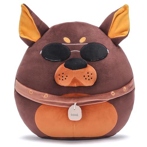 Tumyay Original 13-inch Doberman Dog Pillow Plush Stuffed Animal Toy,Puppy Big Size Soft Cute Cuddle Huggable Adorable Plushie,Gift for Kids