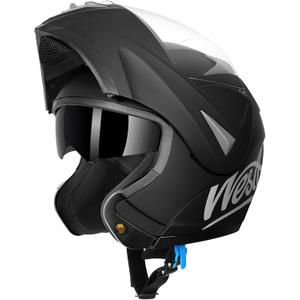 Westt Dirtbike Helmets for Adults - Liftable Chin Half & Full Helmet Motorcycle - Motorcycle Helmets Motorbike Open Face Dual Visor DOT Helmet(M/Black Gold Torque)