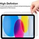 Privacy Screen Protector for iPad A16 11th/10th Generation 10.9 inch 2022/2025 9H Tempered Glass [Face ID & Apple Pencil Compatible] HD Clear Case Friendly