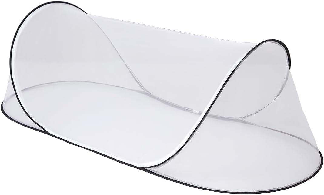 Mengersi Large Pop Up Mosquito Tent,Portable Foldable Mosquito Net for Camping Bug Net Travel Patio with Net Bottom for Adults Baby 1PC (White)