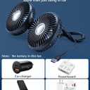 Dual Head Car Cooling Fan for Back Seat, Usb Powered 3 Speeds 12V Rotatable Car Seat Headrest Fan for Kids Baby Dog Rear Facing, Car Accessories Cooler That Blow Cold Air for Sedan Suv Rv Truck