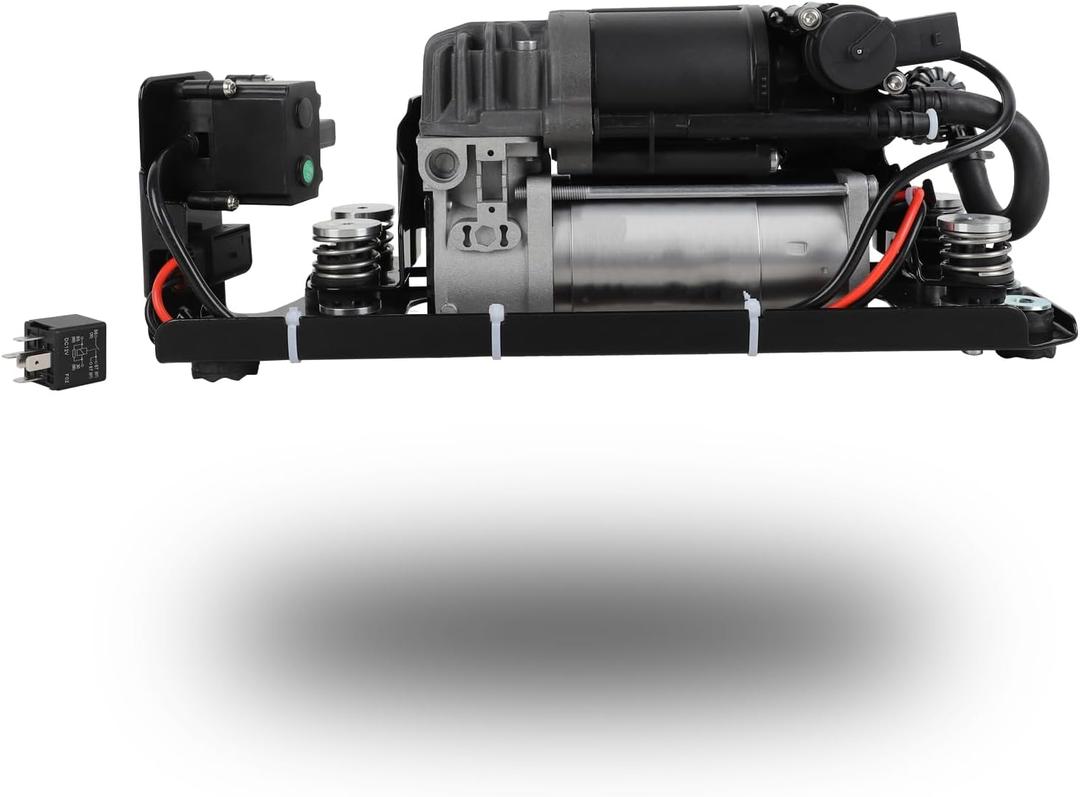 Airmatic Air Suspension Compressor Air Pump Kit Replacement 37206789450 37206864215 for BMW F01 F02 F04 F11 535i 550i 740i 740Ld 750i 760Li Alpina B7((Includes Bracket + valve block))