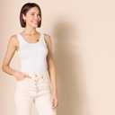 Amazon Essentials Women's Slim-Fit Cotton Modal Rib Tank, Pack of 4, White, X-Large