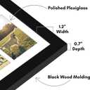 Americanflat 4x6 Collage Picture Frame with Polished Plexiglass - Multi Picture Frames Fit Sixteen 4x6 Photos or Use as One 18x26 Poster Frame for Wall Display - Signature Collection - Black