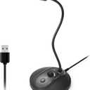 JOUNIVO USB Computer Microphone with Mute Button, Plug&Play Condenser, Desktop, PC, Laptop, Mac, PS4 Mic 360 Gooseneck Design Recording, Dictation, YouTube, Gaming, Streaming
