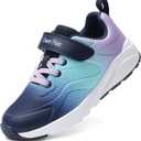 DREAM PAIRS Girls Running Shoes Kids Sneakers Tennis ColorBurst Lightweight Casual Walking Shoes (Blue), Size 1