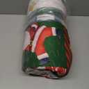 Goodidea Christmas Quilt Set King Size 3 Pieces Bedspreads Red Green Patchwork Santa Snowball Stocking Printed Bedding Set Soft Microfiber Lightweight Coverlet Sets for All Season(King, 110"X90")