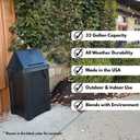 Commercial Trash Can Swing Top Lid - Outdoor Garbage Can, 32 gallons