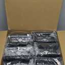 APONUO Solar Post Cap Lights 6 Pack for 4x4 5x5 6x6 Wood Vinyl Fences - IP64 Waterproof, Auto On/Off, Solar Powered Post Lights, Warm Cool White, Deck Patio Yard Decor, Black