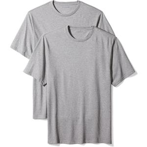Amazon Essentials Mens Cotton Regular-Fit Short-Sleeve Crewneck T-Shirt (Gray, XXXL)