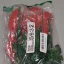 Ferial 2 Pcs Artificial Christmas Flowers - Red 5 Heads Silk Poinsettia Bouquet - Fake Flowers for Xmas Party, Wedding Decoration