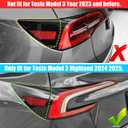 Jaronx Compatible with Tesla Charging Port Cover for Model 3 Highland 2024-2025, Rear Left Taillight Charge Door Cover Reflector for Tesla 3 Refresh Model, Charging Port Door Replacement 1715104-00-A