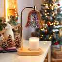 Candle Warmer Lamp with Timer Dimmer Adjustable Height Electric Wax Warmer Lamp with 2 Bulbs for Jar Candles Home Decor Gifts for Mom Women Friends