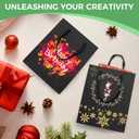 MOXARYSU Black Gift Bags With Handles: 8x5x10 Inch 5pcs Black Paper Bags Medium Bulk For Party Shopping Birthday Wedding (M-5)