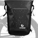 HAOQI Bike Pannier Waterproof Bike Rear Rack Bag 27L Large Capacity Bicycle Pannier for Cycling Traveling Commuting, Black