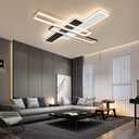 LED Ceiling Light Fixture,85W Flush Mount Ceiling Lights with Remote,Black Square Acrylic Modern Ceiling Lamp for Bedroom,Kitchen,Living Room,Study Dimmable/3000-6000K