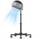 TASALON Ionic Hooded Hair Dryer - 1875W Bonnet Dryer with 3 Temperature Settings - Portable Standing Dryer for Home and Salon