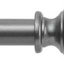 YAJUXIU 1 Inch Grey Curtain Rods for Windows 36 to 72 Inch - Adjustable Drapery Rods with Exquisite Finial for Living Room, Bedroom, Kitchen, Outdoor Patio (Grey,32-72")