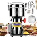 Grain Mill Grinder Electric Flour, 750g Corn Fine Powder Rice Grinder Wheat Mill for Home Kitchen Commercial Stainless Steel Spice Food Pepper Coffee Beans (Swing Type)