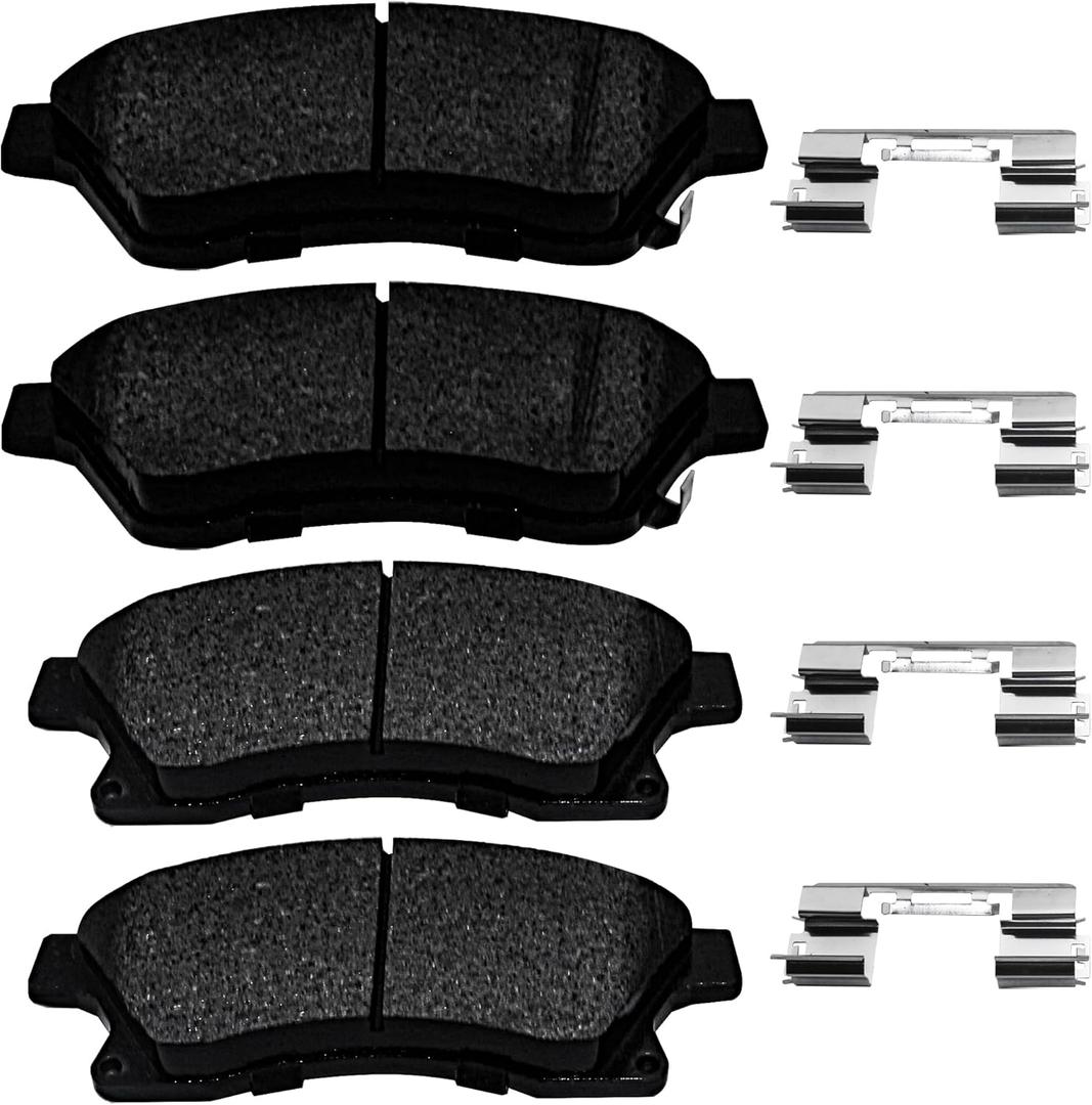 Front Brake Pads Set Compatible with Chevy Cruze Limited Sonic, Chevy Cruze 1.4L 1.8L Automotive Replacement Brake Pads Semi-Metallic D1522