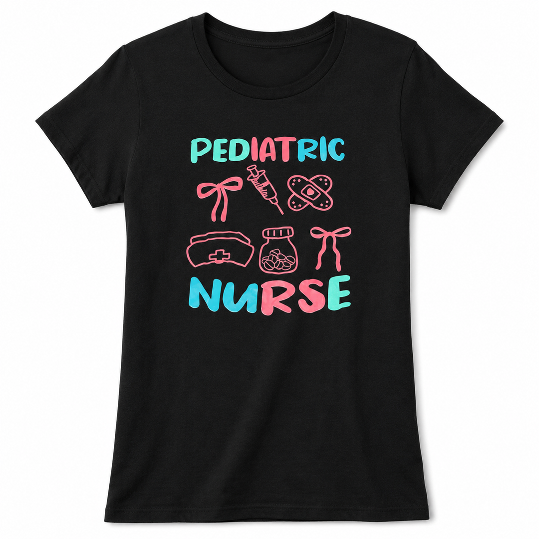 NICU Nurse Floral Nurse Neonatal Intensive Care Unit T-Shirt (M)